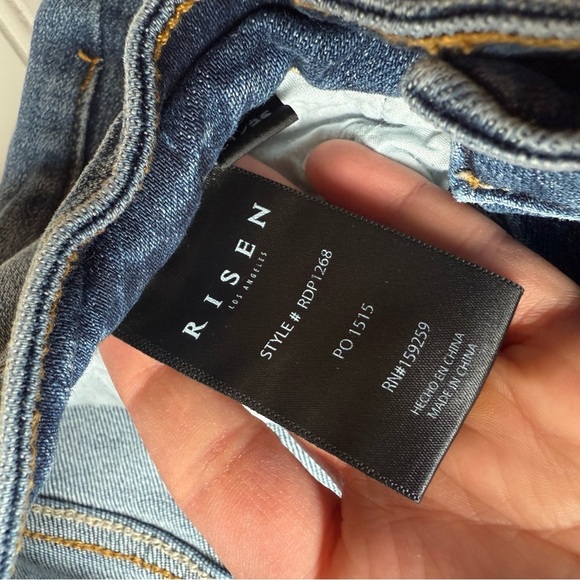 Risen high rise jeans, size 1/25. - Picture 3 of 9